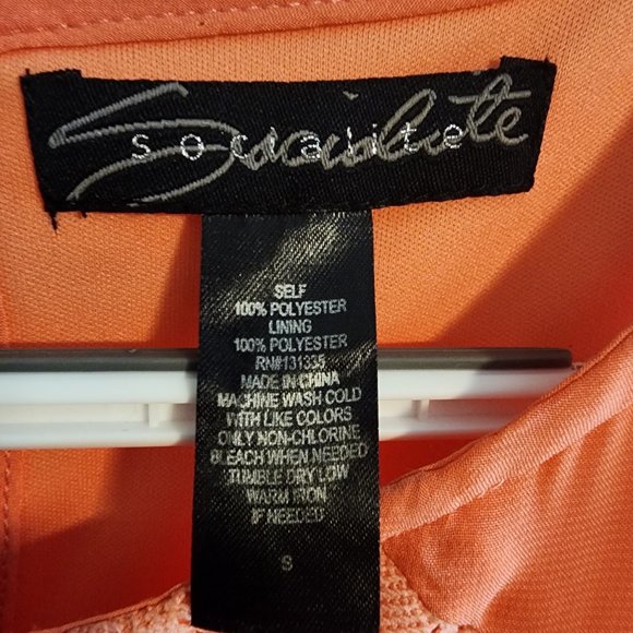 Socialite Pink Crochet Insert Pull On Tank Dress with Elastic Waist | Size S - Picture 6 of 6